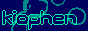 a blue and cyan button linking to the website mileshouse. there are bubbles in the background, and the text reads kiophen.