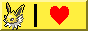 a button that says i love jolteon