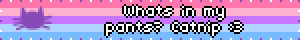 a blinkie of the catgender flag with the text whats in my pants? catnip