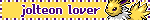 a blinkie that says  jolteon lover