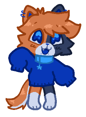 cat fursona waving and smiling