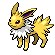 a tiny pixel of rainbowdash standing